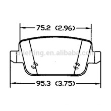 Zapatas de freno superiores D1314 LR003657 para pastillas de freno Ford LAND ROVER VOLVO traseras